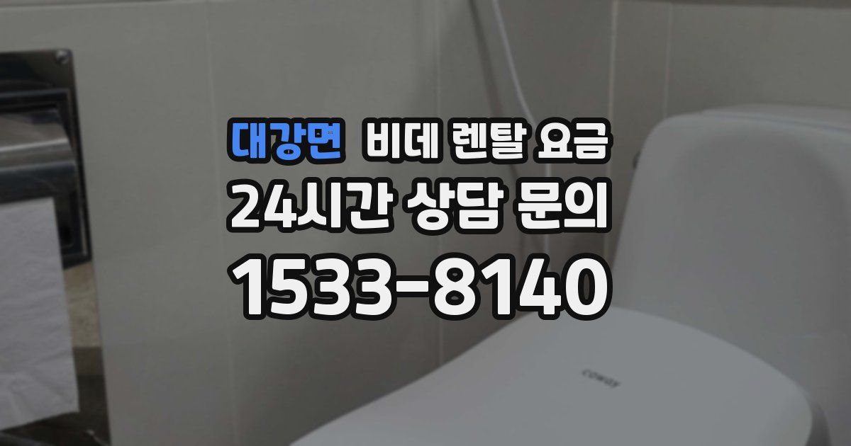 대강면 비데 렌탈 요금