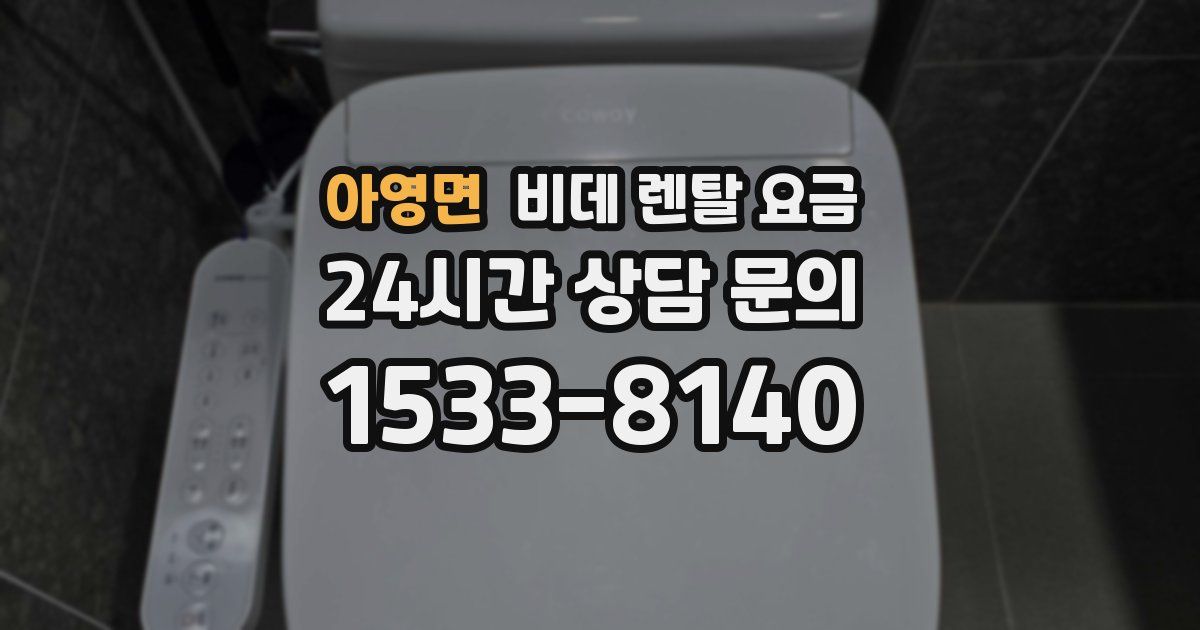 아영면 비데 렌탈 요금