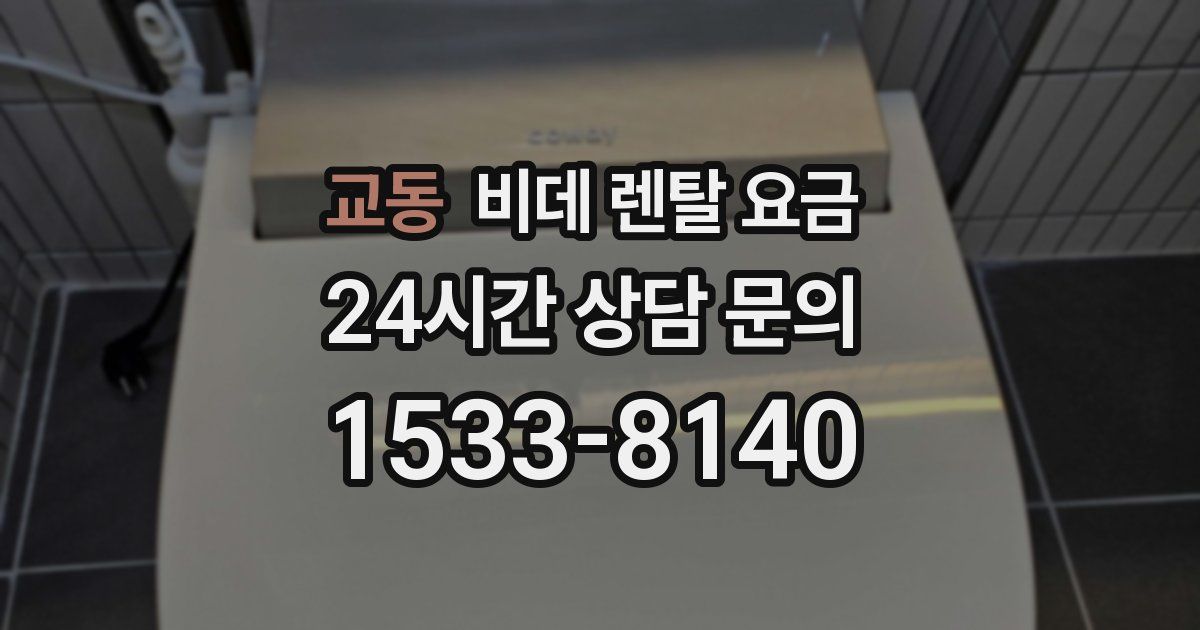 교동 비데 렌탈 요금
