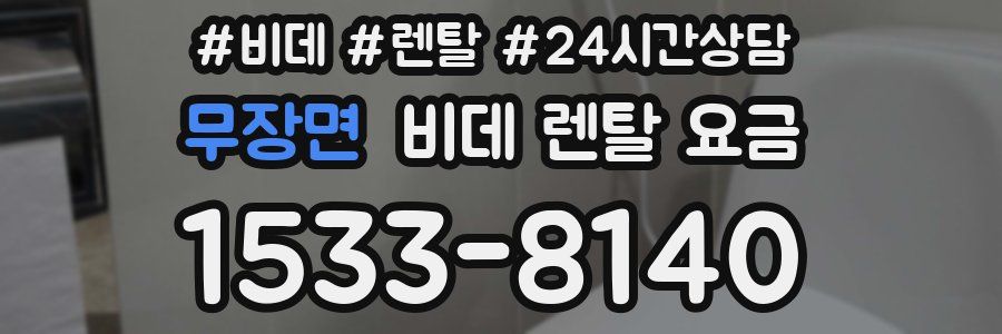 무장면 비데 렌탈 요금