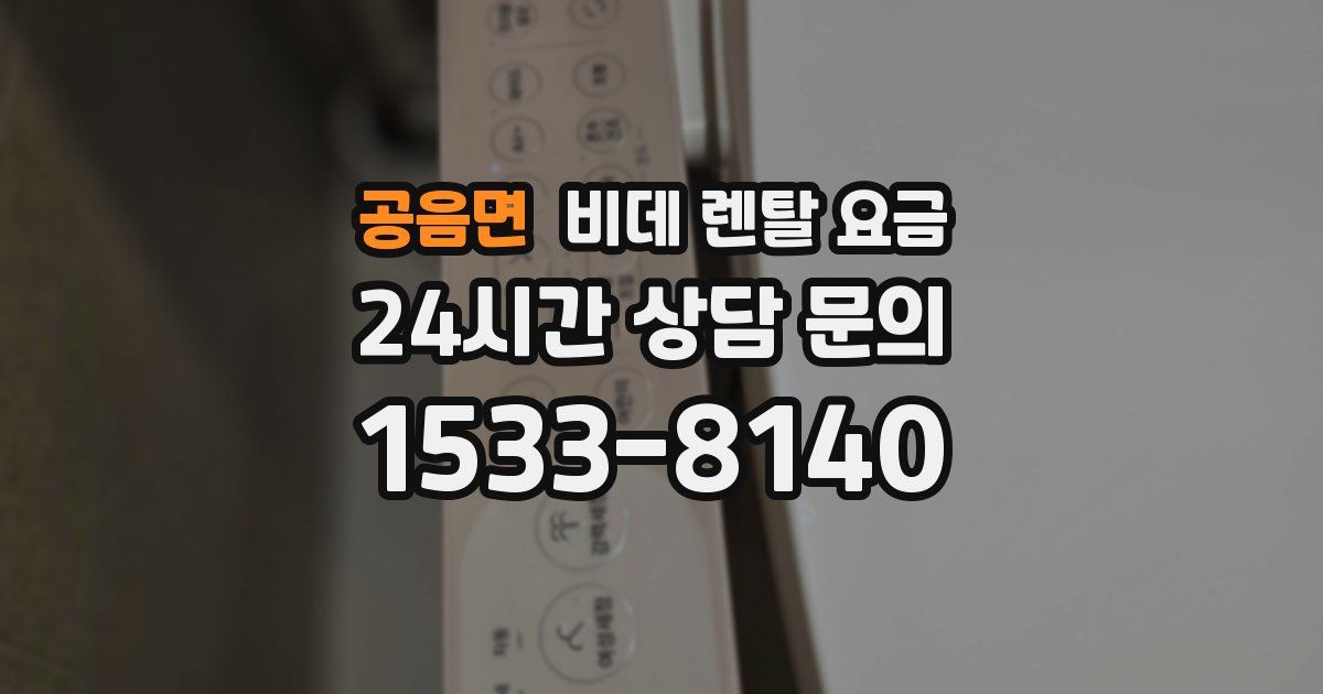 공음면 비데 렌탈 요금