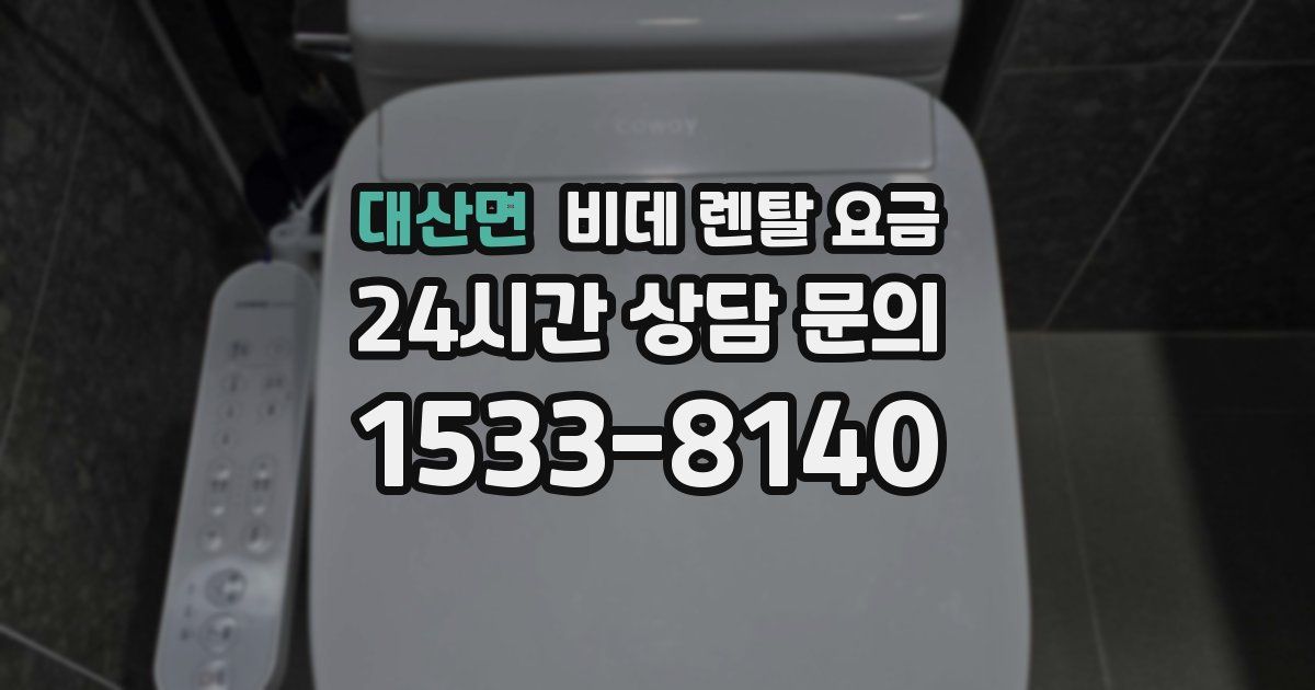 대산면 비데 렌탈 요금