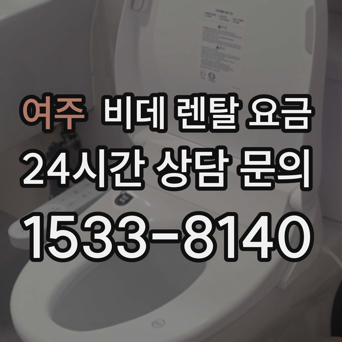 여주 비데 렌탈 요금