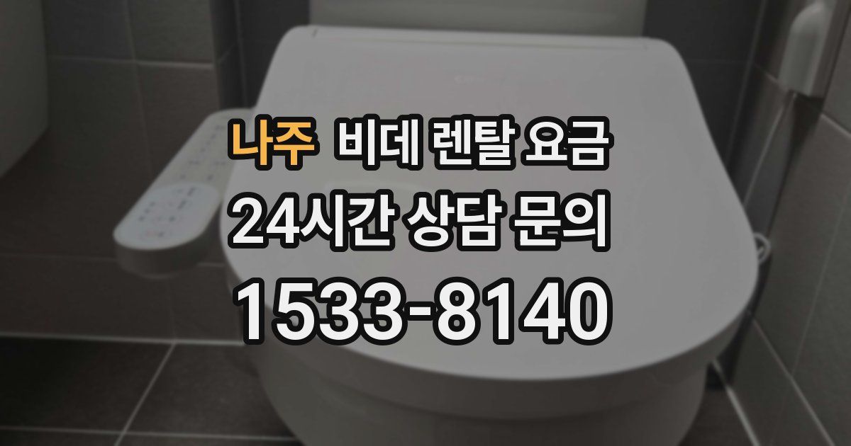 나주 비데 렌탈 요금