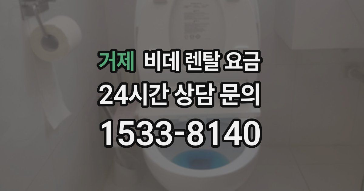 거제 비데 렌탈 요금