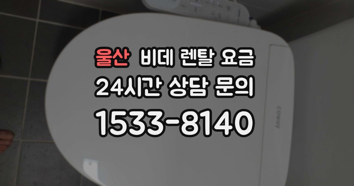 울산 비데 렌탈 요금