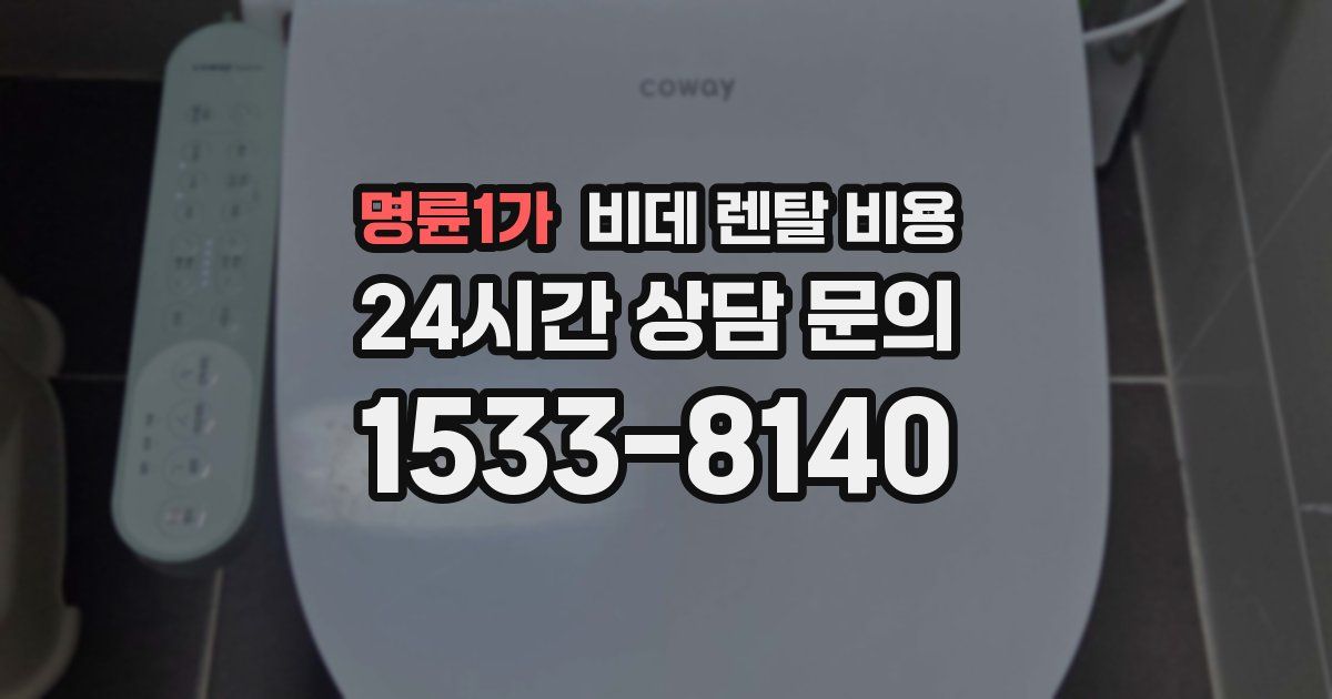명륜1가 비데 렌탈 비용