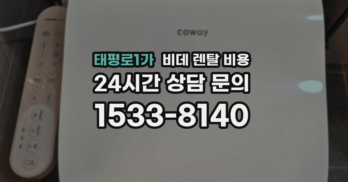 태평로1가 비데 렌탈 비용