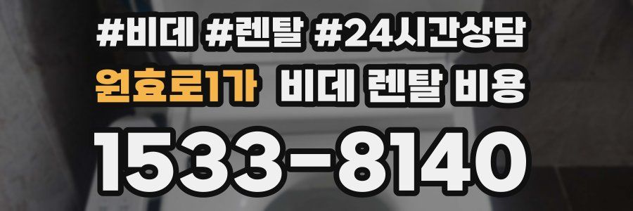 원효로1가 비데 렌탈 비용