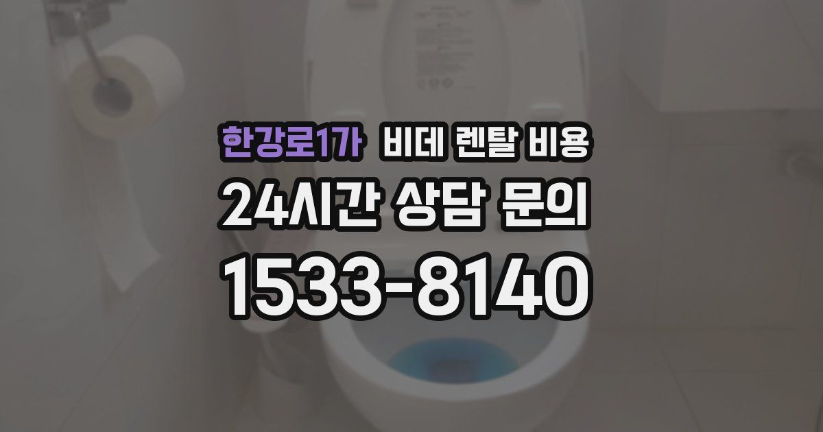 한강로1가 비데 렌탈 비용