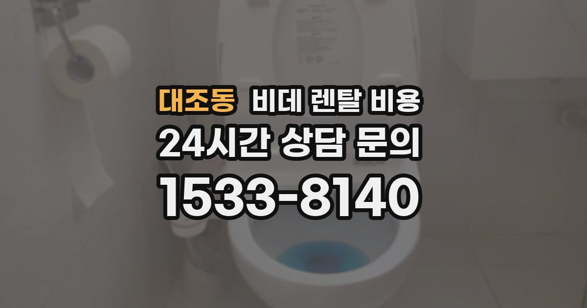 대조동 비데 렌탈 비용