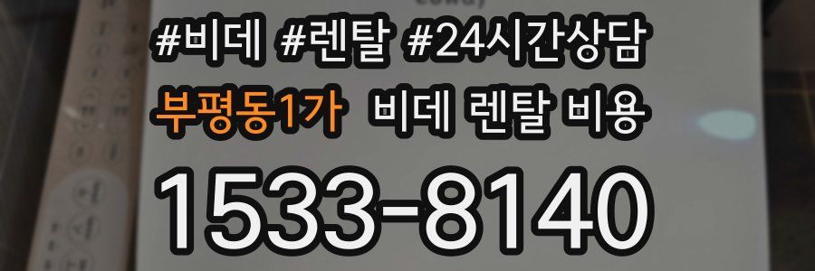 부평동1가 비데 렌탈 비용