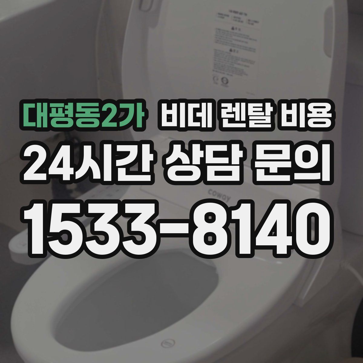 대평동2가 비데 렌탈 비용