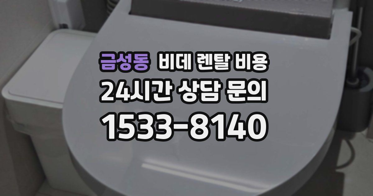 금성동 비데 렌탈 비용
