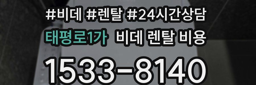 태평로1가 비데 렌탈 비용