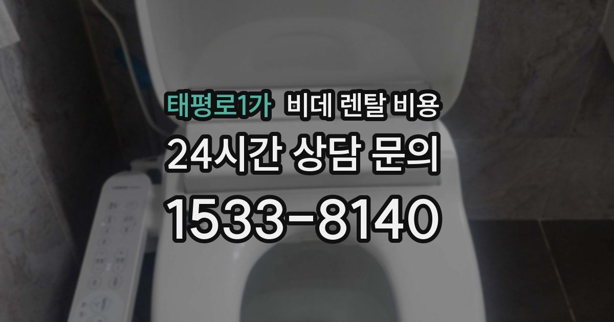 태평로1가 비데 렌탈 비용