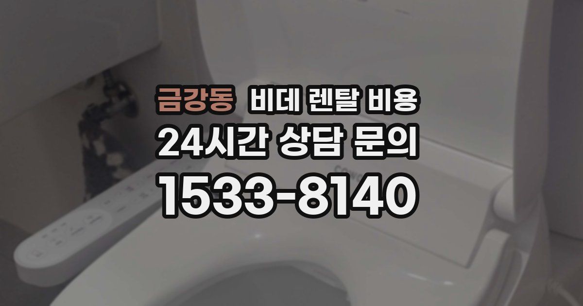 금강동 비데 렌탈 비용
