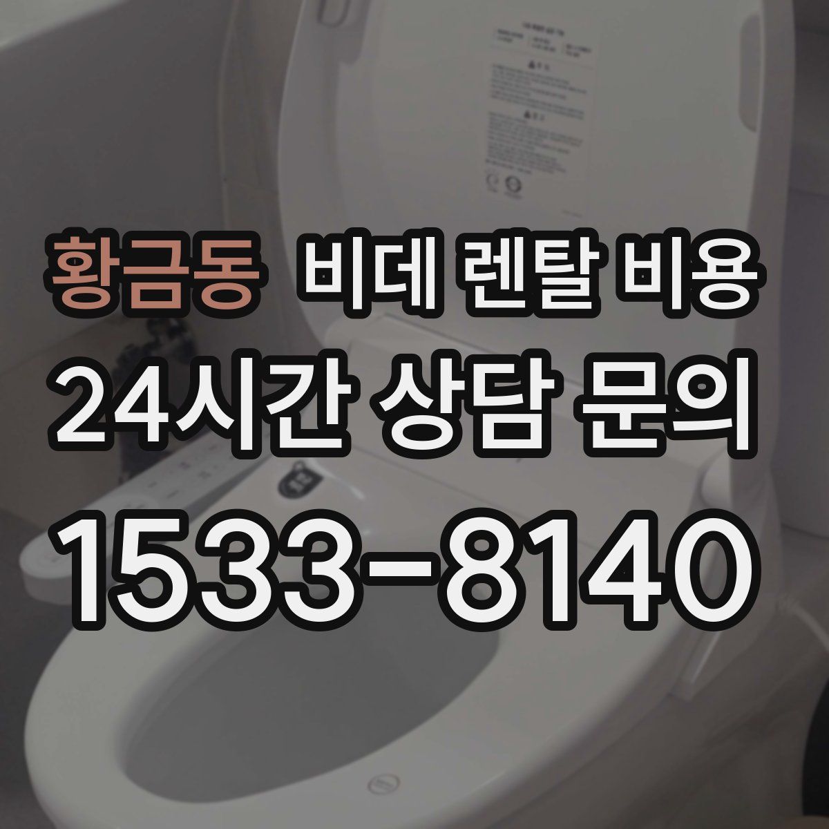 황금동 비데 렌탈 비용