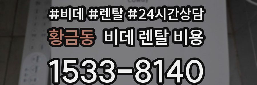황금동 비데 렌탈 비용