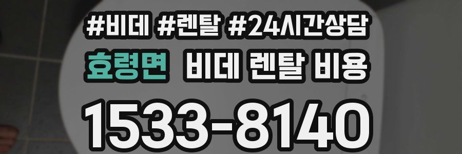 효령면 비데 렌탈 비용
