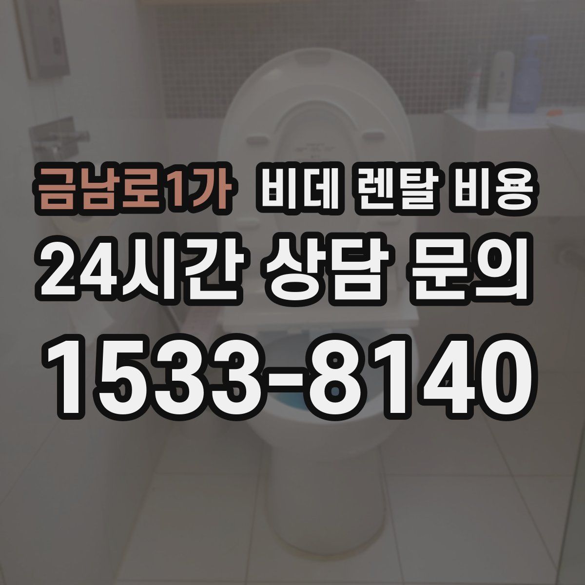 금남로1가 비데 렌탈 비용