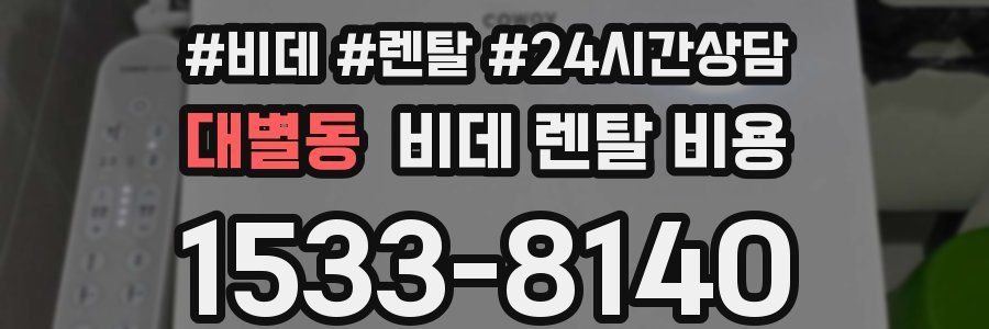 대별동 비데 렌탈 비용