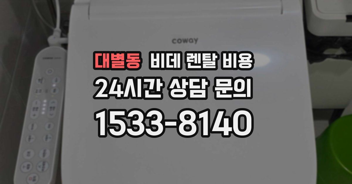 대별동 비데 렌탈 비용
