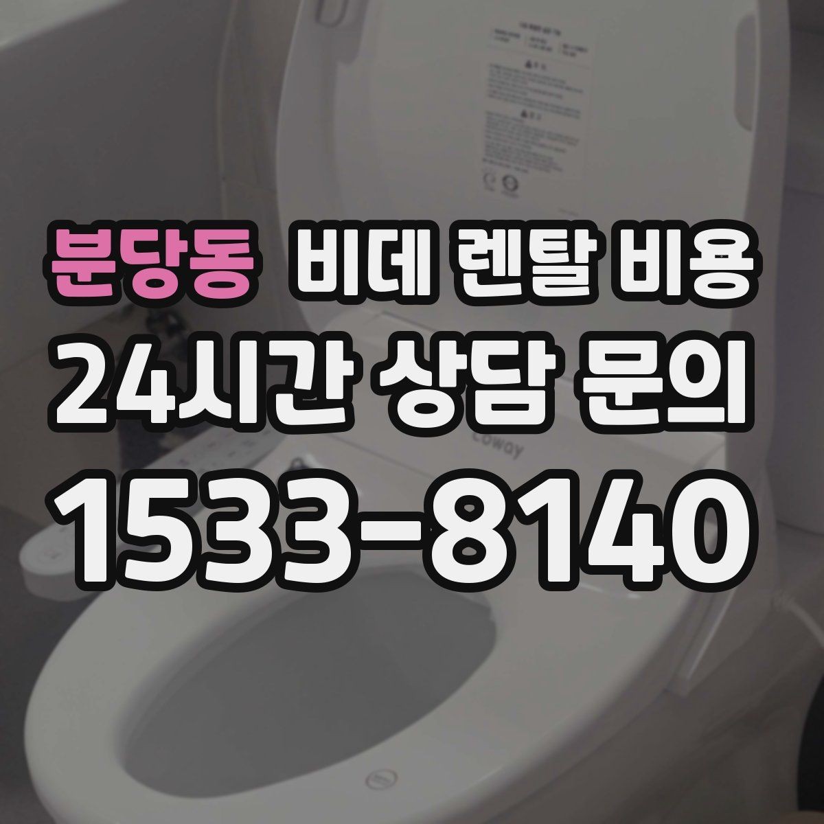 분당동 비데 렌탈 비용 사용 인원에 따라 달라지는 적정 모델