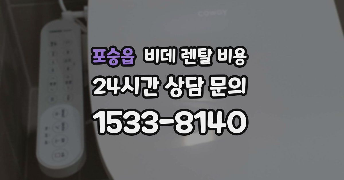 포승읍 비데 렌탈 비용