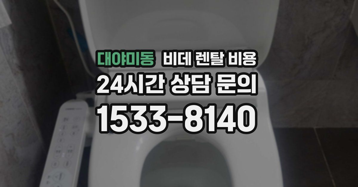 대야미동 비데 렌탈 비용