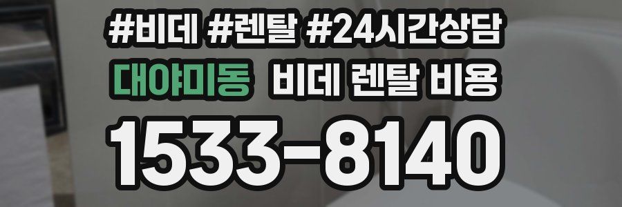대야미동 비데 렌탈 비용