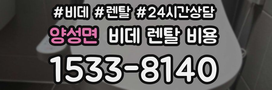양성면 비데 렌탈 비용
