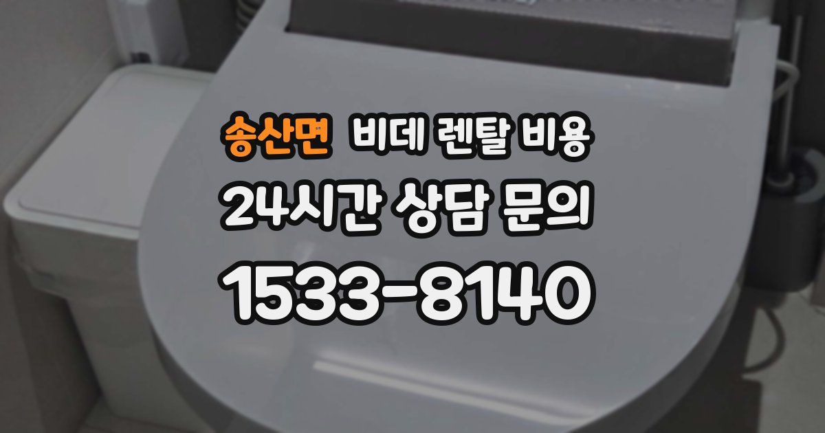 송산면 비데 렌탈 비용