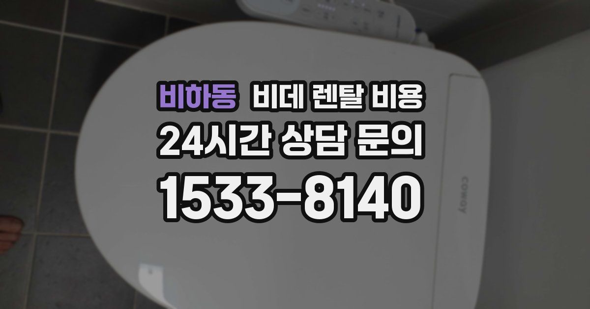 비하동 비데 렌탈 비용