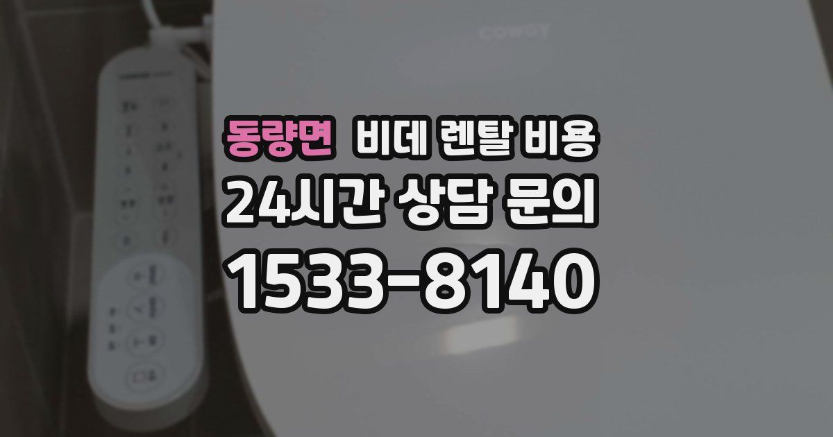 동량면 비데 렌탈 비용