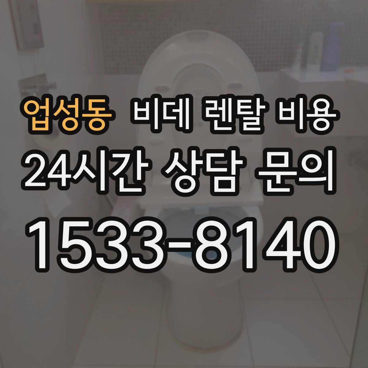 업성동 비데 렌탈 비용