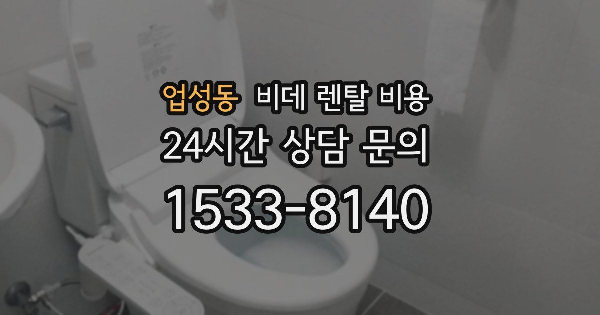 업성동 비데 렌탈 비용