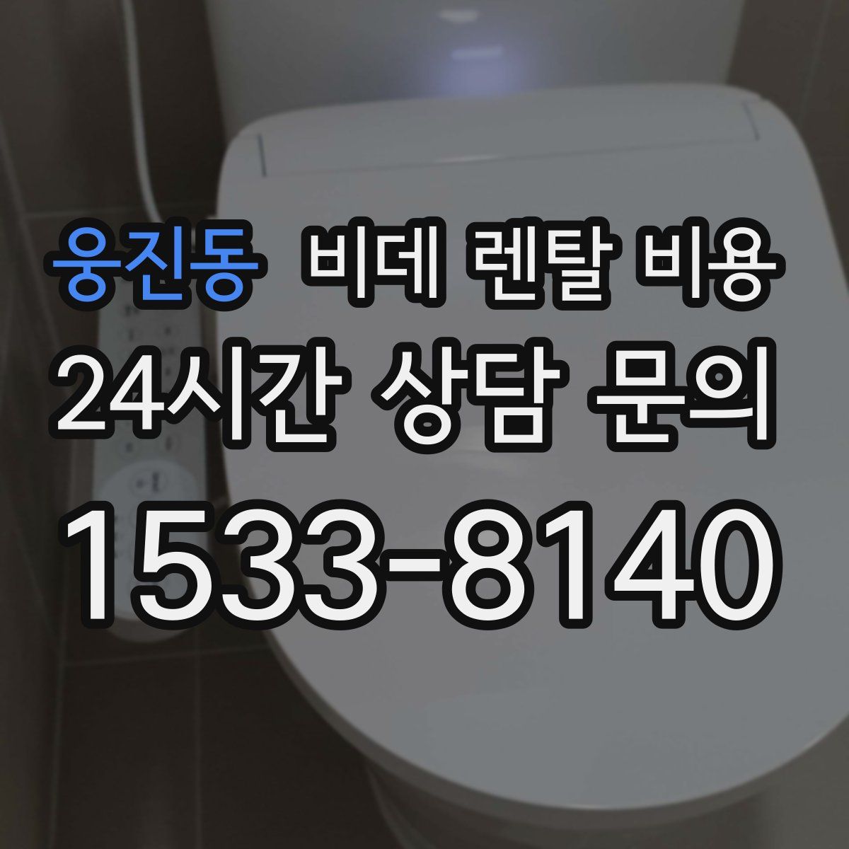 웅진동 비데 렌탈 비용