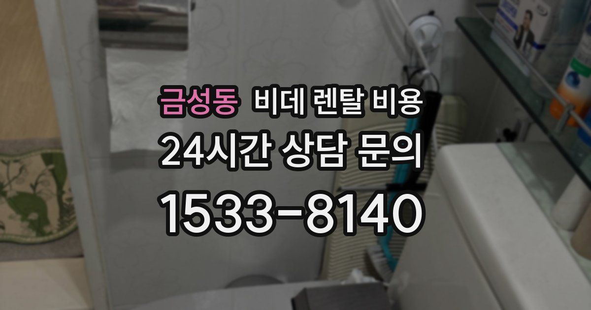 금성동 비데 렌탈 비용