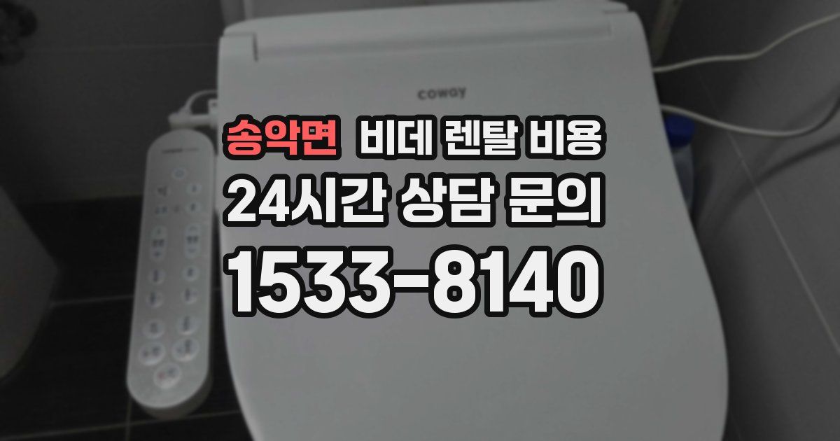 송악면 비데 렌탈 비용