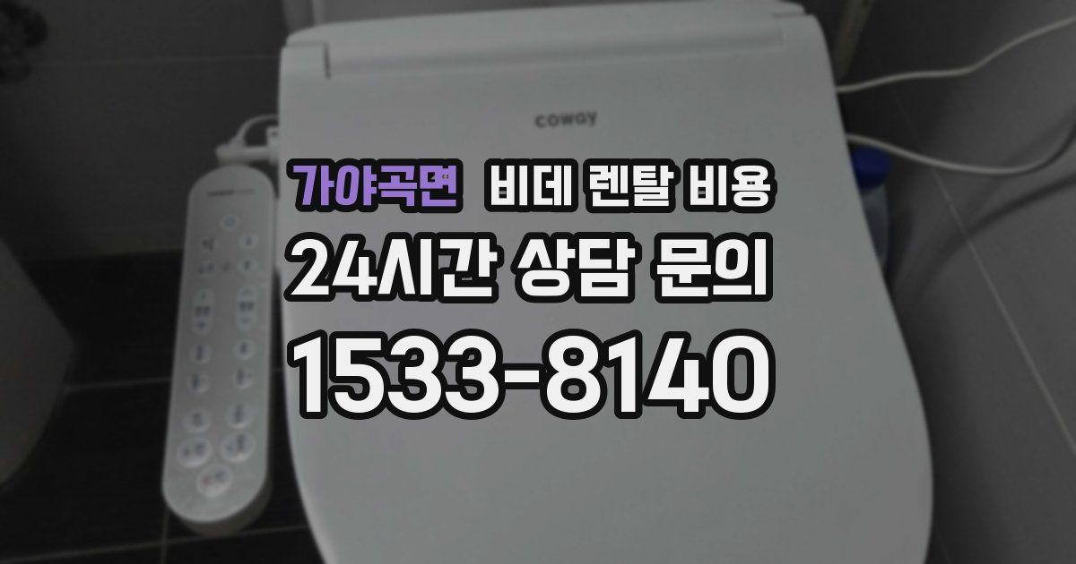 가야곡면 비데 렌탈 비용