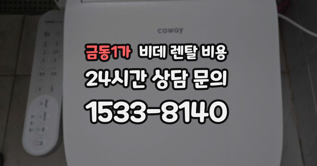 금동1가 비데 렌탈 비용