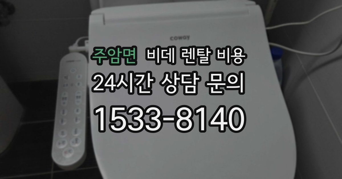 주암면 비데 렌탈 비용