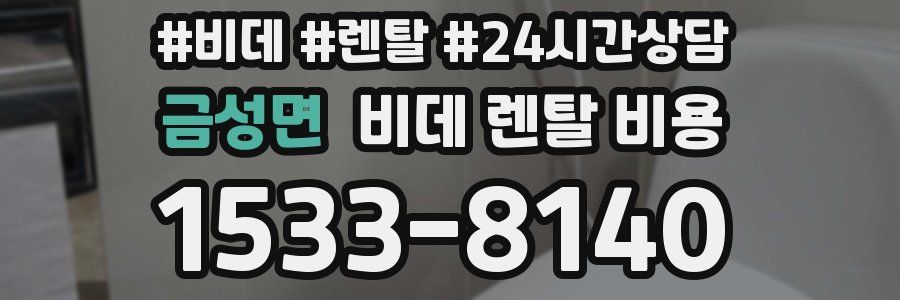금성면 비데 렌탈 비용