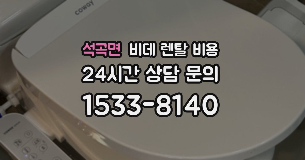 석곡면 비데 렌탈 비용