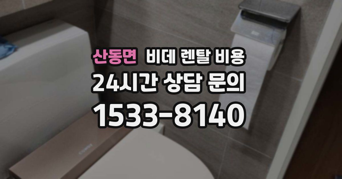 산동면 비데 렌탈 비용
