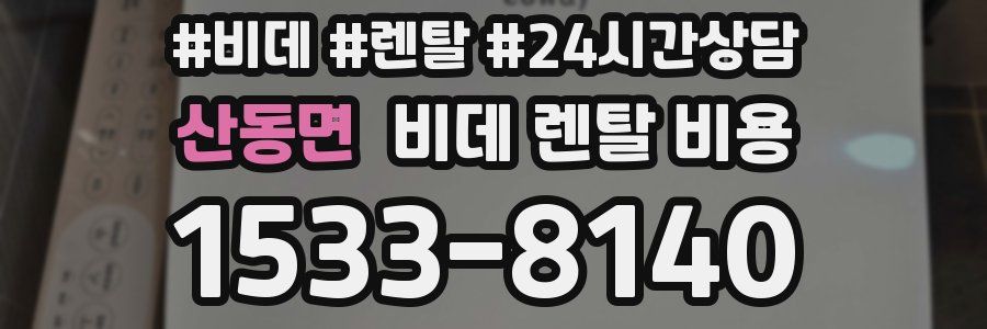 산동면 비데 렌탈 비용
