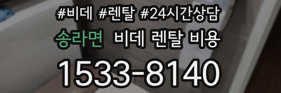 송라면 비데 렌탈 비용
