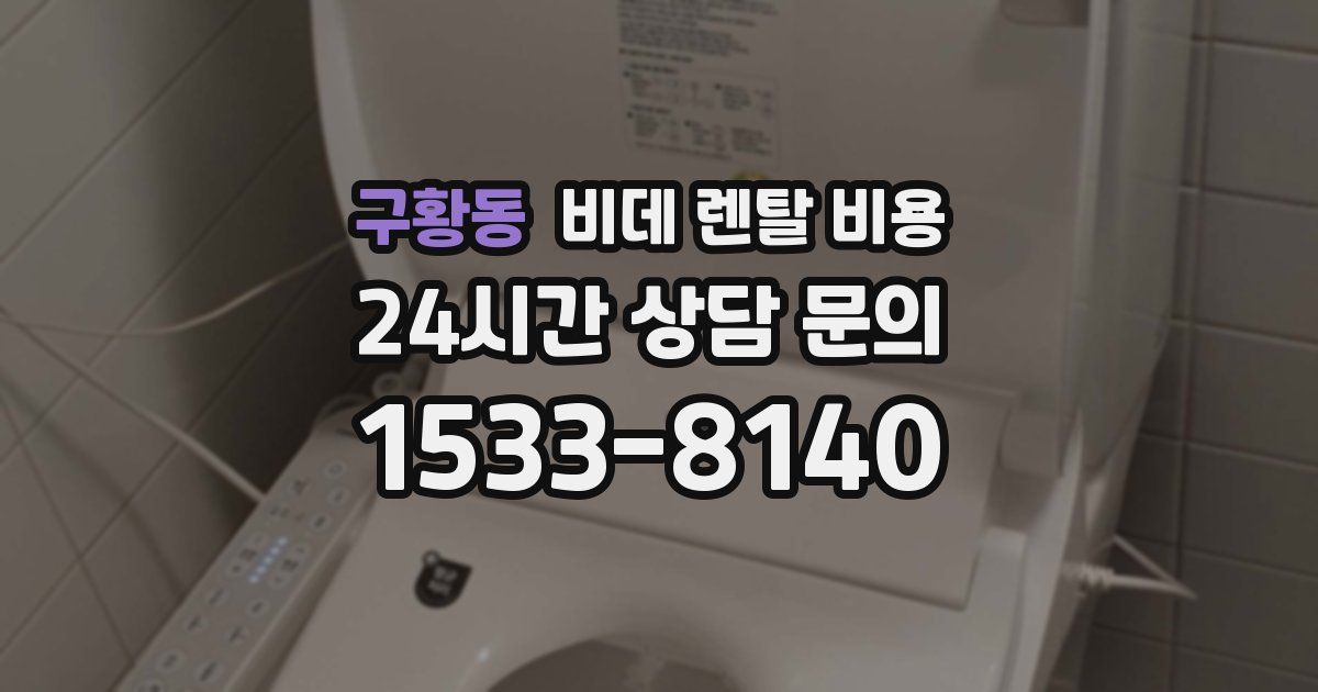 구황동 비데 렌탈 비용