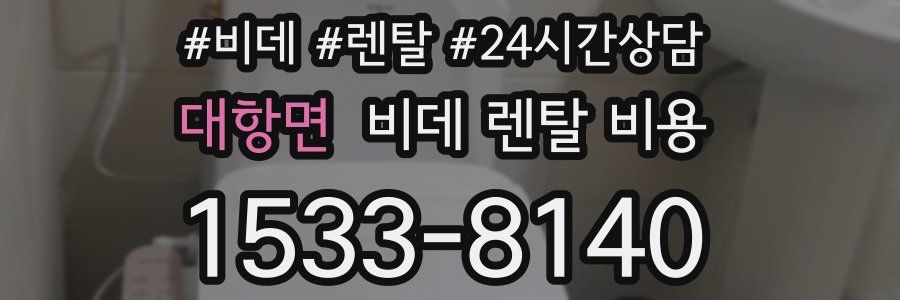 대항면 비데 렌탈 비용